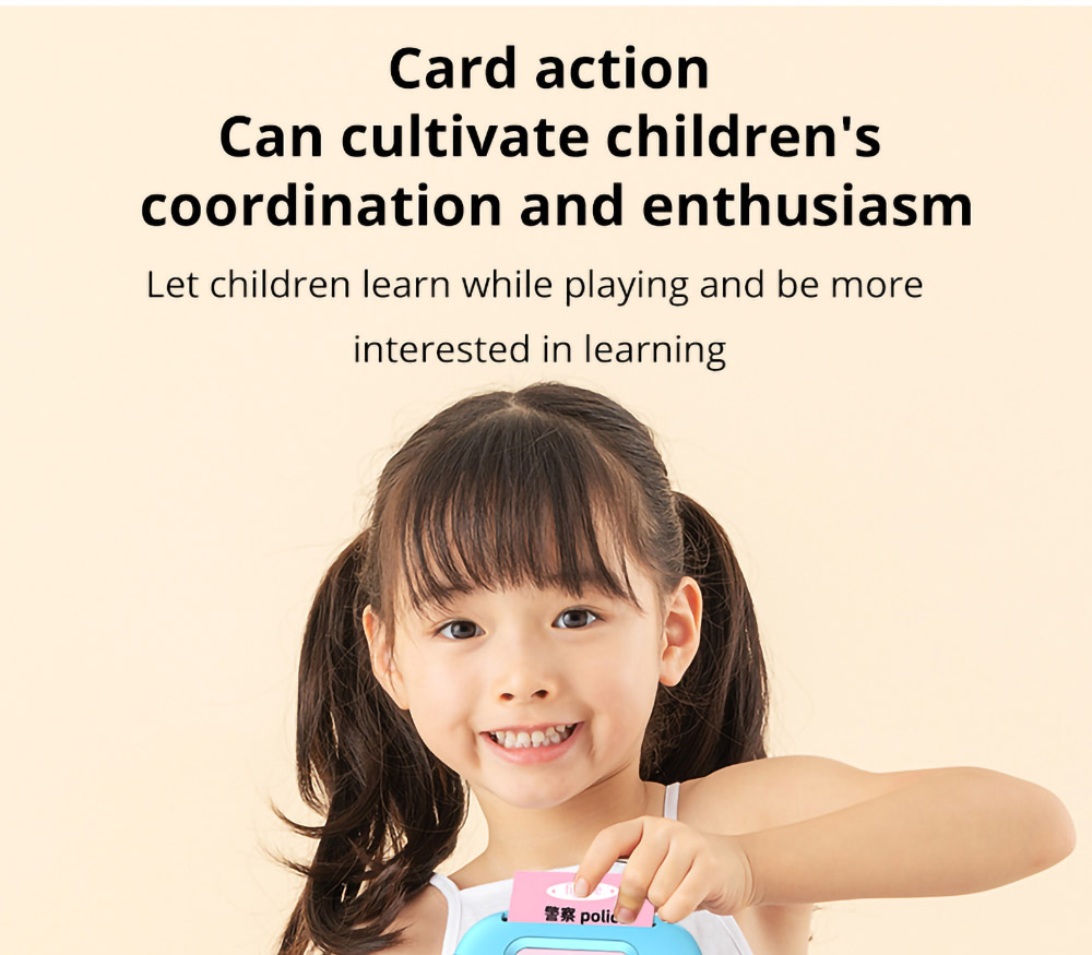 Children's Early Education Card Machine 112PCS Cards Puzzle Bilingual Enlightenment Card