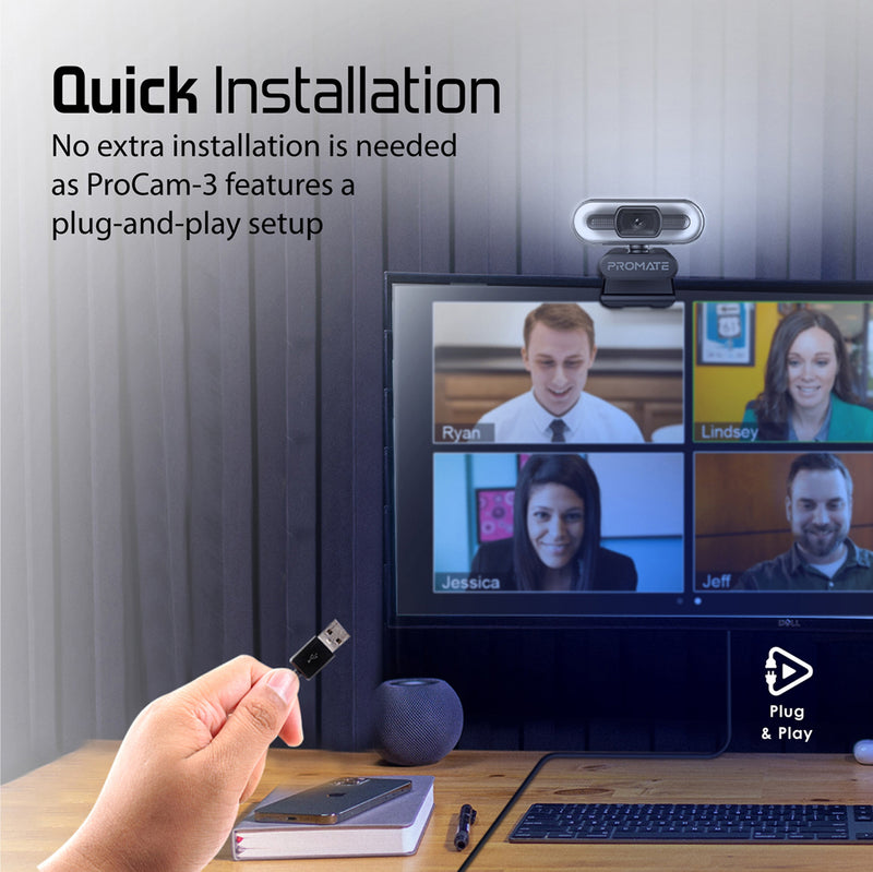 Promate | ProCam-3 | Full HD Wide Angle WebCam
