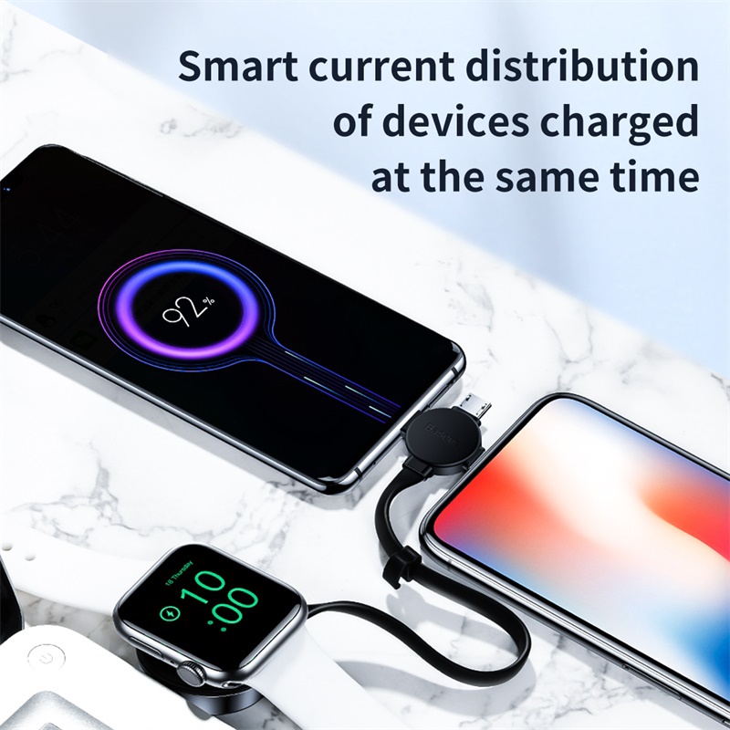 Baseus Star Ring Series Four-in-one Wireless Charging Cable USB for M+L+T+ iWatch 18cm