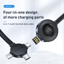 Baseus Star Ring Series Four-in-one Wireless Charging Cable USB for M+L+T+ iWatch 18cm