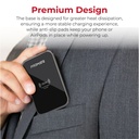 Promate | AuraCard-15W | 15W Fast Charging Slim Metallic Wireless Charger