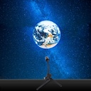 Star Projector 2 In 1 Moon Earth USB Rechargeable Projection LED Lamp