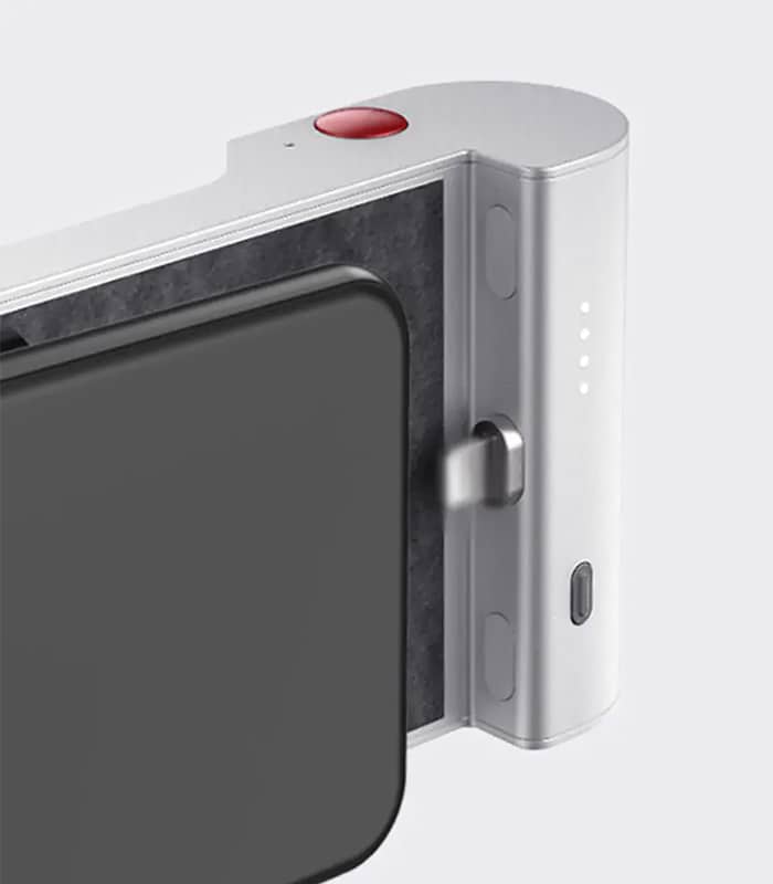 ROCK AutoBot Type-C Fast Charger Back Clip Power Bank Phone Holder With Wireless Bluetooth Shoot