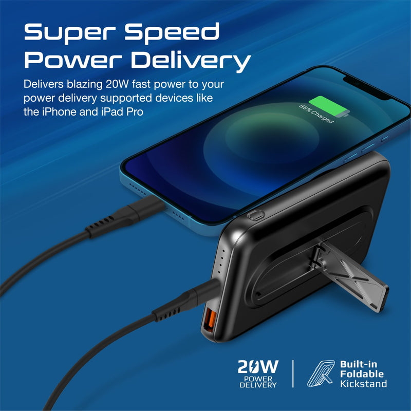 Promate | PowerMag-10Pro | SuperCharge MagSafe Wireless Charging Power Bank
