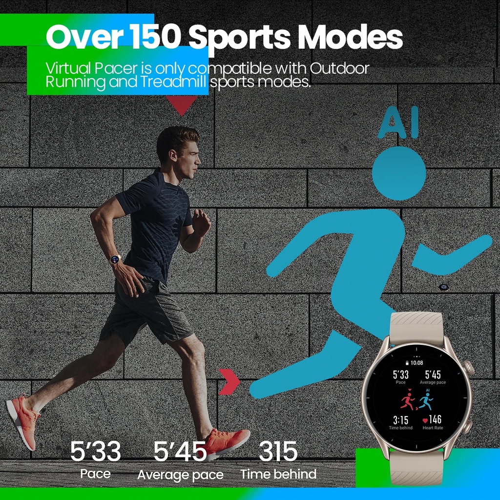 Xiaomi Amazfit | GTR 3 | With 21-day Battery Life & Easy 24 Body Function Monitoring & Powerful Zepp OS With Alexa Built-in  & 150+ Sport Modes | A1971 |