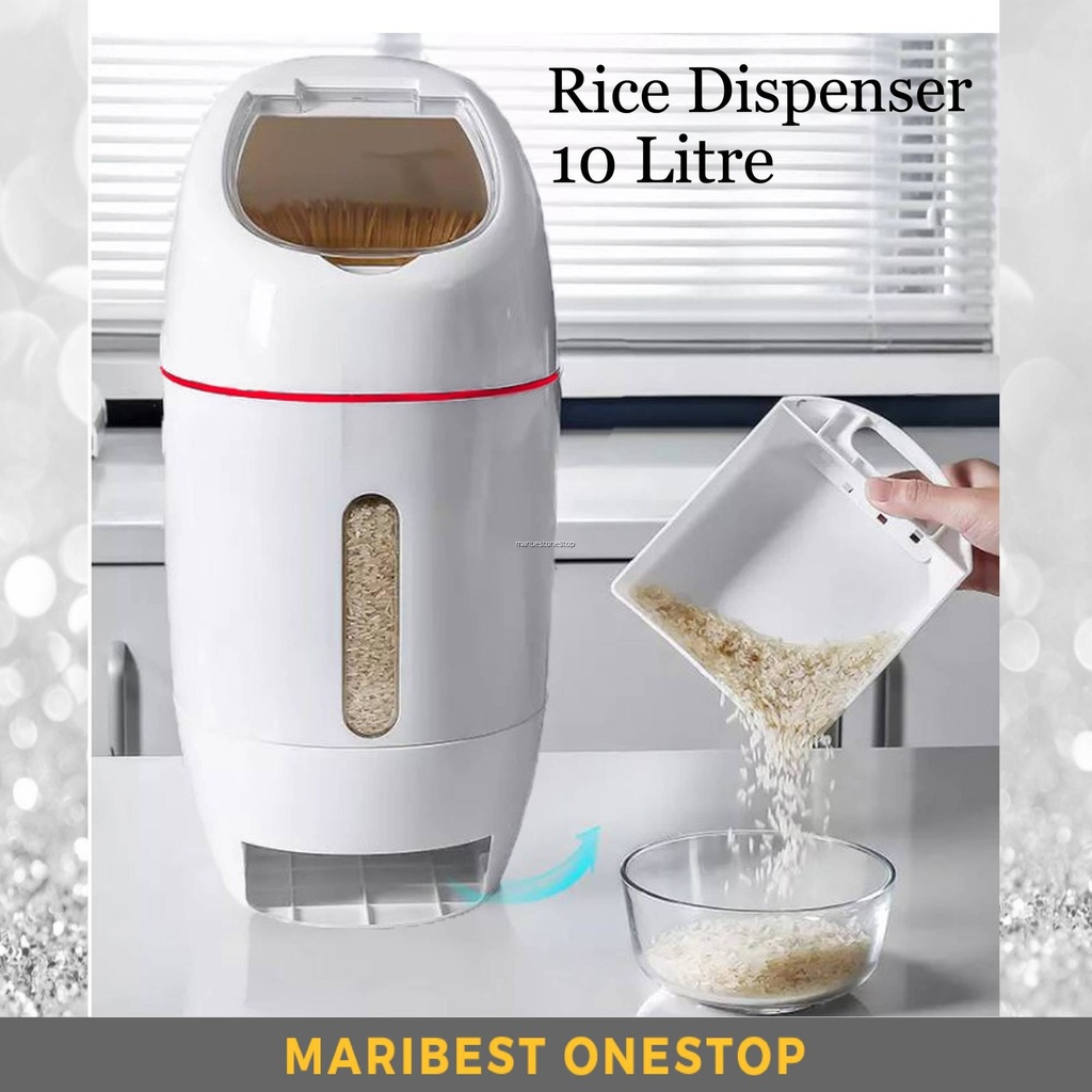 | XH-6058 | 10Litre Rice Barrel Automatic Rice Dispenser Kitchen Supplies Moisture-Proof Sealed Grain Storage Container