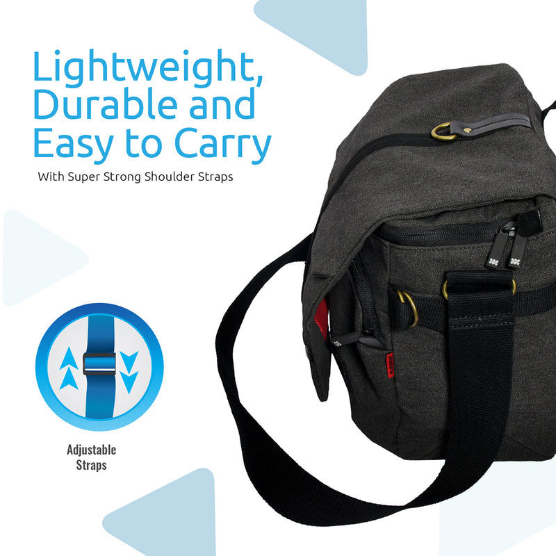 Promate | XPlore-M | Contemporary DSLR Camera Bag with Adjustable Storage, Water-Resistant Cover and Shoulder Strap