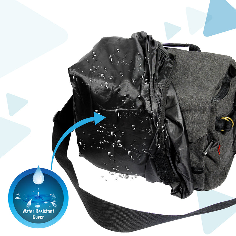 Promate | XPlore-M | Contemporary DSLR Camera Bag with Adjustable Storage, Water-Resistant Cover and Shoulder Strap