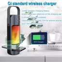 (USED) Portable Bluetooth Flame Alpha Speaker with LED Lamp Wireless Charger 3 in 1 Flame Lantern Design (Used)