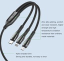 Yesido CA44 3 in 1 Fast Charging & Data Cable For | USB-C & USB-A & IOS |  120CM