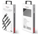 Yesido CA44 3 in 1 Fast Charging & Data Cable For | USB-C & USB-A & IOS |  120CM