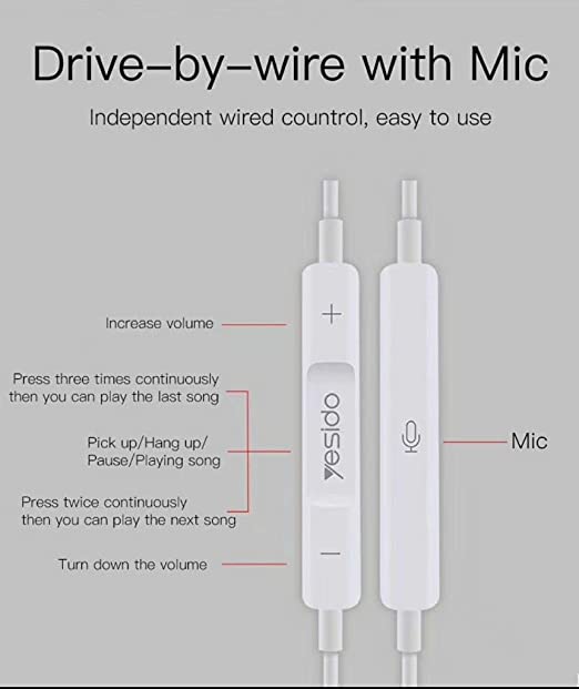Yesido YH28 Bluetooth Wierd Stereo Surround Earphone With IOS Port