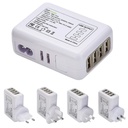 Universal 4 Ports USB Travel Charger AC Wall Power Adapter for Mobile Phones, Tablets