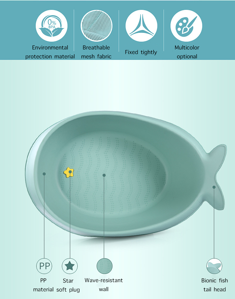Newborn Anti-Slip Elevated & Spacious Baby Bath Tub