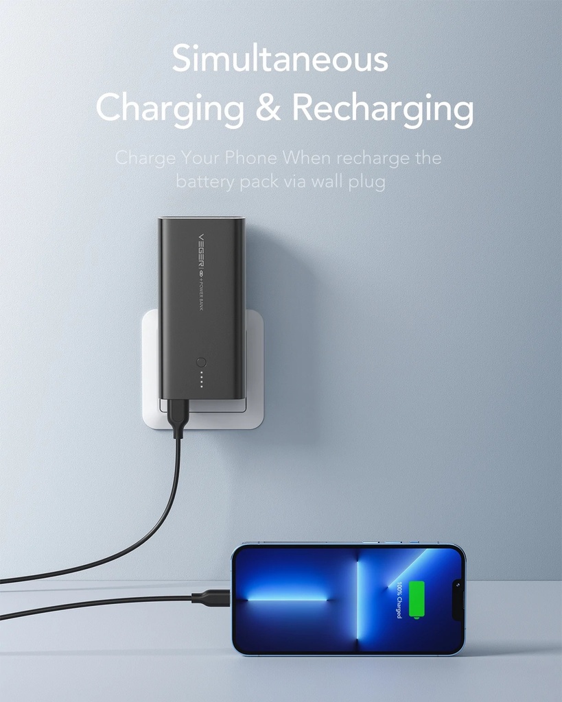 VEGER | VP-1145 | ACE UK Built-in UK Plug 10,000mAh Power Bank PD 20W