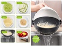 9 In 1 Vegetable Cutter With Drain Basket Kitchen Shredder Grater Slicer Magic Multifunctional Rotate Vegetable Cutter