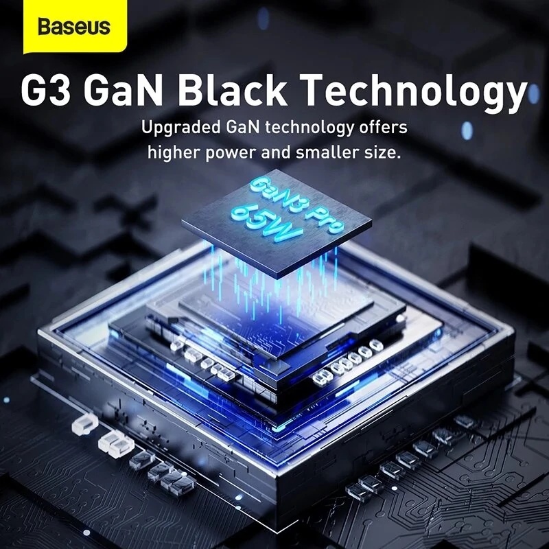 BASEUS 65W GAN PRO MULTI-PORT DESKTOP POWER STRIP & FAST CHARGER | CCGAN65-1ACC |