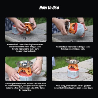 Mini Outdoor Burner Canister Furnace Camping Gas Stove for Hunting Backpacking 1000W