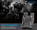 Apexel Night Vision Scopes Binoculars for Darkness, HD Digital Infrared Night Vision for Spotting Hunting Surveillance |APL-NV008|+Two Lithium batteries