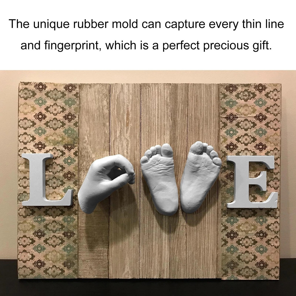 3D Moulding Powder and Casting Powder Kit for Capturing Memorable Moments Newborn Baby and Toddler Hand Foot Impression Permanently