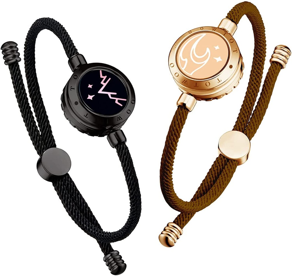 TOTWOO Light Up Long Distance Touch Bracelets Bluetooth Pairing Jewelry For Couples | NB14 |