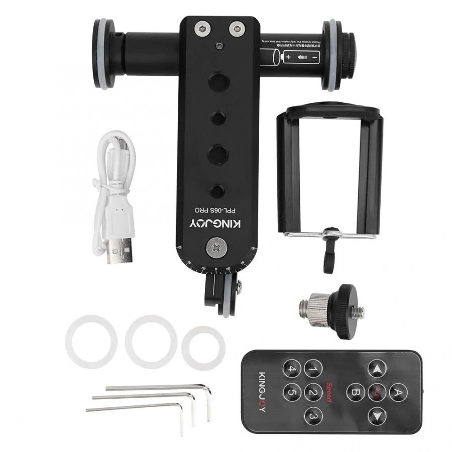 KINGJOY PPL-06S Pro Motorized Camera Slider Dolly Car Rail Systems Electrical Slider Track with Remote Control For Smartphone DSLR Camera
