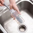 Long Handle Cup & Bottles Silicone Cleaning Brush with Soft Head Scrubber Mug Brush Cleaning Tool