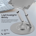 Promate | DeskMate-6 | Ergonomic Multi-Level Aluminum Laptop Stand