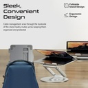 Promate | DeskMate-6 | Ergonomic Multi-Level Aluminum Laptop Stand