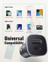UGREEN ALL METAL DUAL PORT 20W FAST CAR CHARGER |30780B|