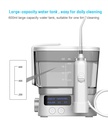600ml Electric Dental Oral Irrigator Oral Hygiene Water Flosser 4 Jet Tips Nozzles 10 Modes IPX7 Tooth Cleaner