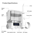 600ml Electric Dental Oral Irrigator Oral Hygiene Water Flosser 4 Jet Tips Nozzles 10 Modes IPX7 Tooth Cleaner