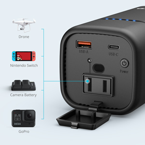 RAVPower PD Pioneer 20,000mAh 80W Built-In AC Outlet Universal Power Bank & Laptop Charger | RP-PB054 |