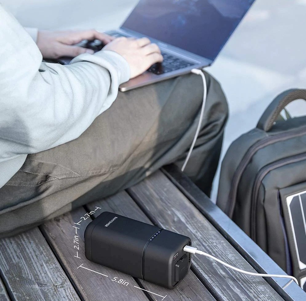 RAVPower PD Pioneer 20,000mAh 80W Built-In AC Outlet Universal Power Bank & Laptop Charger | RP-PB054 |