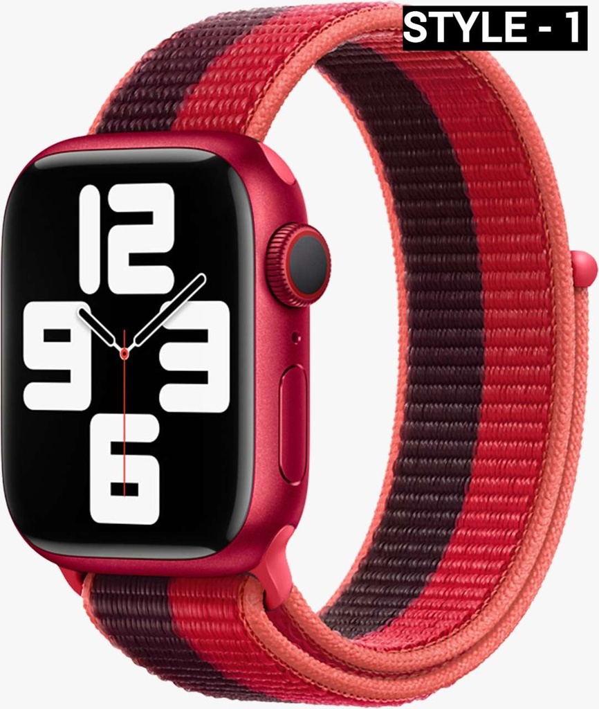 GREEN | 44 / 45MM | STRONG WOVER NYLON APPLE WATCH STRAP | GNNSWS45BKGY |