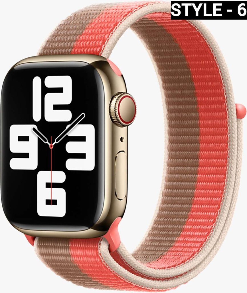 GREEN | 44 / 45MM | STRONG WOVER NYLON APPLE WATCH STRAP | GNNSWS45BKGY |