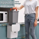 SLIDE COVER MULTI-FUNCTIONAL WALL-MOUNTED CLEANING TRASH CAN BF-GB102