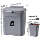 SLIDE COVER MULTI-FUNCTIONAL WALL-MOUNTED CLEANING TRASH CAN BF-GB102