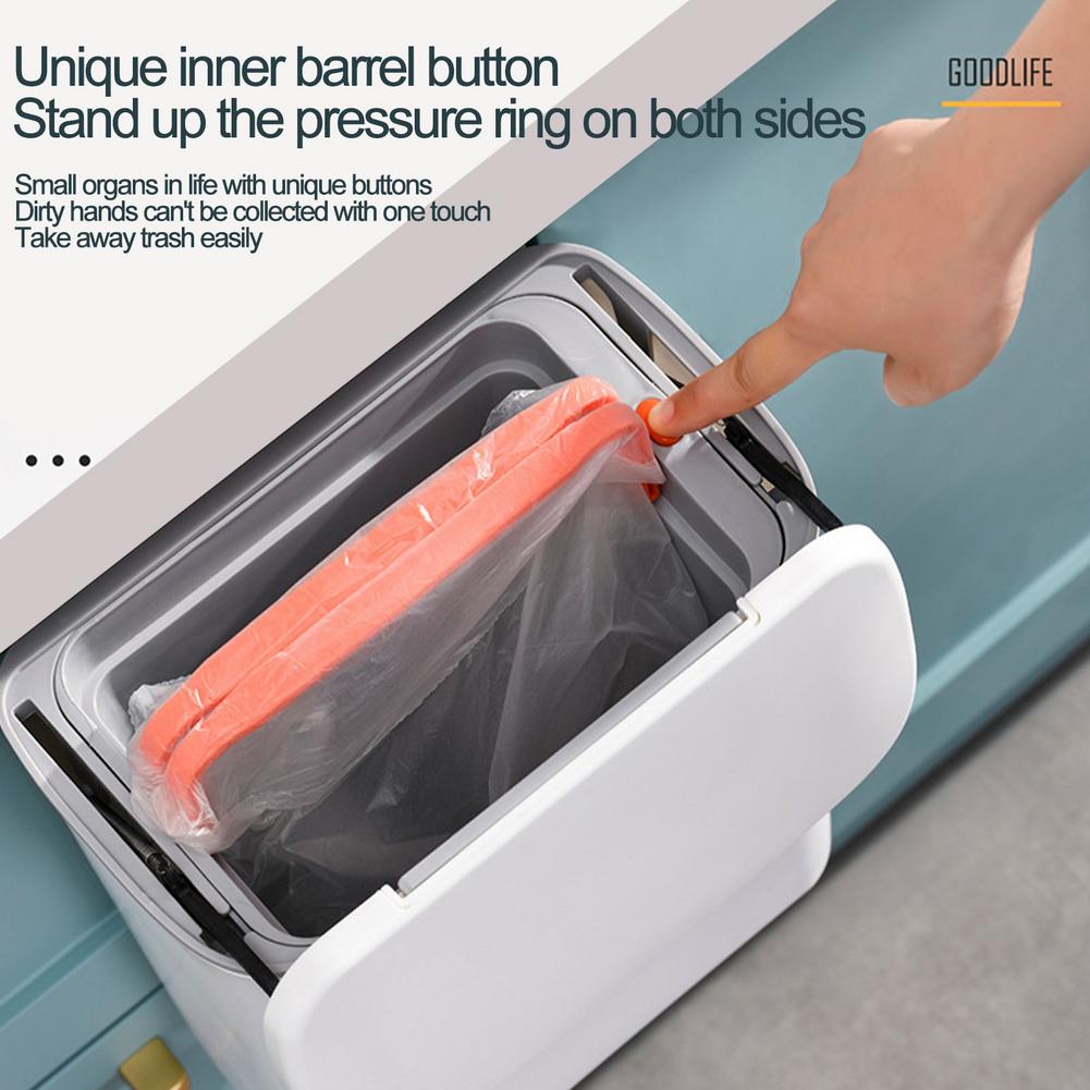 SLIDE COVER MULTI-FUNCTIONAL WALL-MOUNTED CLEANING TRASH CAN BF-GB102