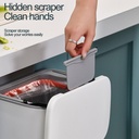 SLIDE COVER MULTI-FUNCTIONAL WALL-MOUNTED CLEANING TRASH CAN BF-GB102