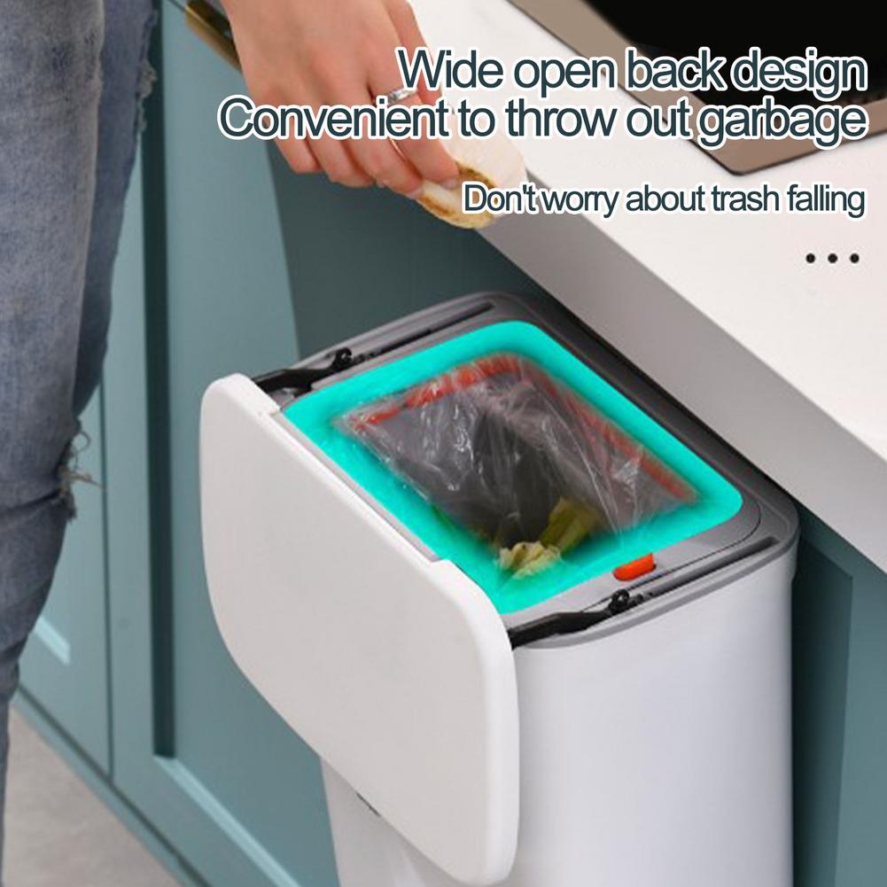 SLIDE COVER MULTI-FUNCTIONAL WALL-MOUNTED CLEANING TRASH CAN BF-GB102
