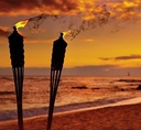 WEATHER RESISTANT LUAU BAMBOO TORCHES OUTDOORS CAMPING FIRE PLACE & HOME DECORE | 180CM |