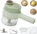 4 in 1 Multifunctional usb rechargeable Handheld Electric Vegetable Cutter Set, Garlic Mud Masher Food Chopper, Portable Mini Wireless Food Processor, vegetable cutter slicer for Garlic Pepper