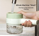 4 in 1 Multifunctional usb rechargeable Handheld Electric Vegetable Cutter Set, Garlic Mud Masher Food Chopper, Portable Mini Wireless Food Processor, vegetable cutter slicer for Garlic Pepper