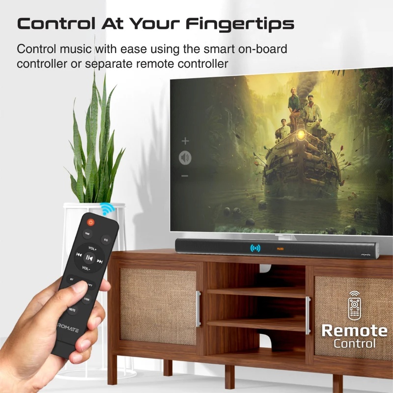 Promate | StreamBar-60 | 60W BassBoost™ SoundBar Speaker With Built-in Subwoofer