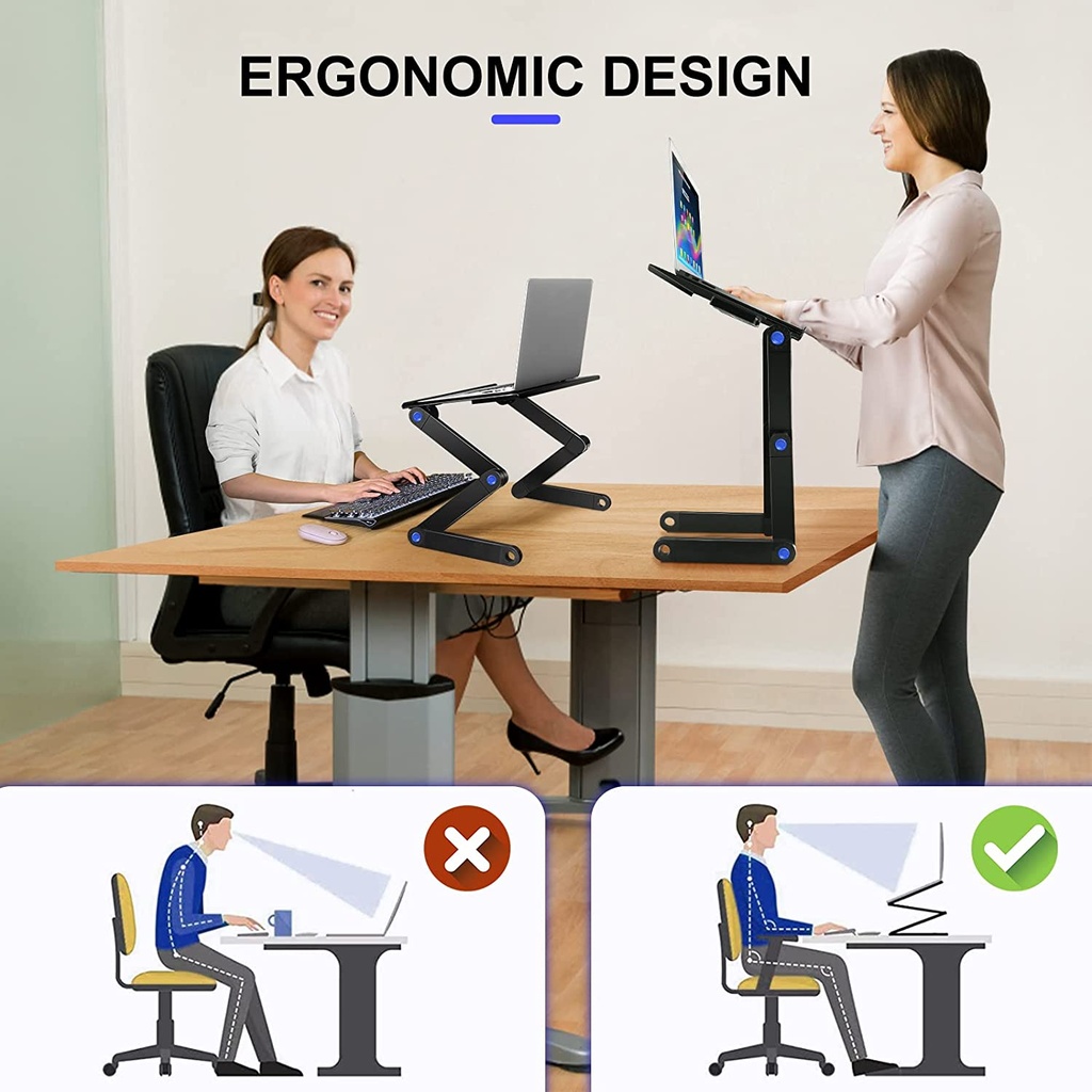 Portable Laptop Table T8  With 2 CPU Cooling Fans