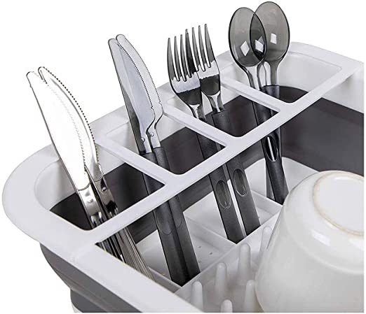 Multi-Functional Silicone Adjustable Basket For Washing Vegetable , Fruits & For Dishes Draining Rack Usage