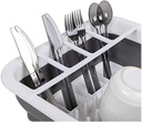 Multi-Functional Silicone Adjustable Basket For Washing Vegetable , Fruits & For Dishes Draining Rack Usage