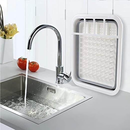 Multi-Functional Silicone Adjustable Basket For Washing Vegetable , Fruits & For Dishes Draining Rack Usage