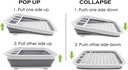Multi-Functional Silicone Adjustable Basket For Washing Vegetable , Fruits & For Dishes Draining Rack Usage